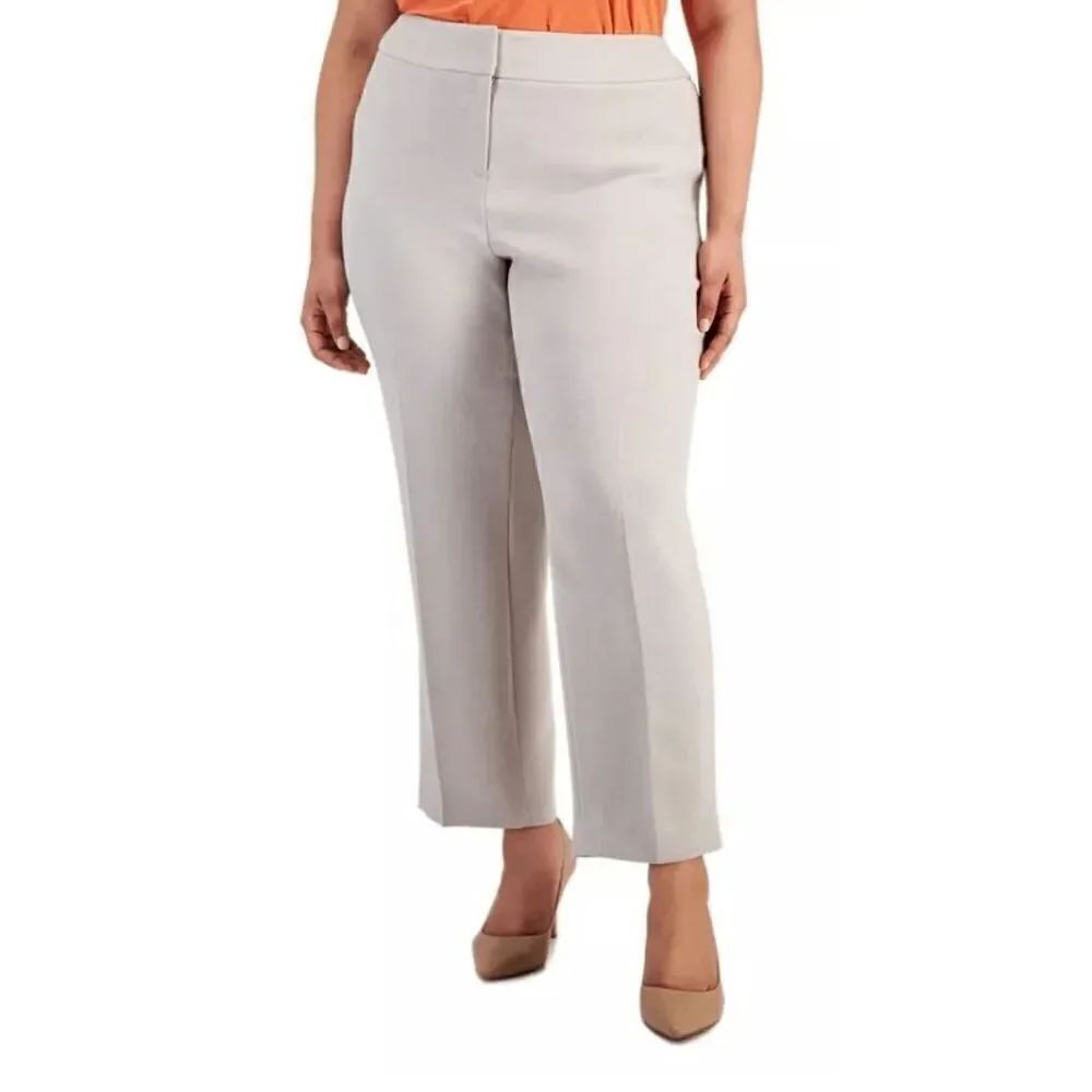 Kasper Women's Plus Size Straight-Leg Pants 18